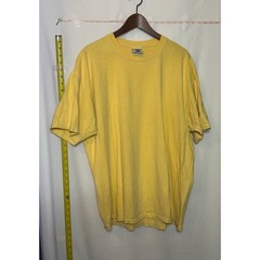 Anvil Authentic Element Garment Washed T Shirt Mens XL Yellow Cotton Pre Shrunk