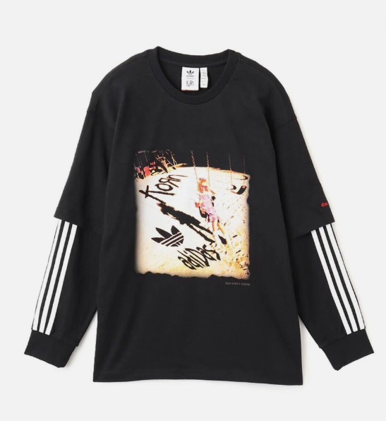 Adidas x KoRn Size LARGE Brand New Never Worn Long Sleeve Shirt Black - JG1338 gallery