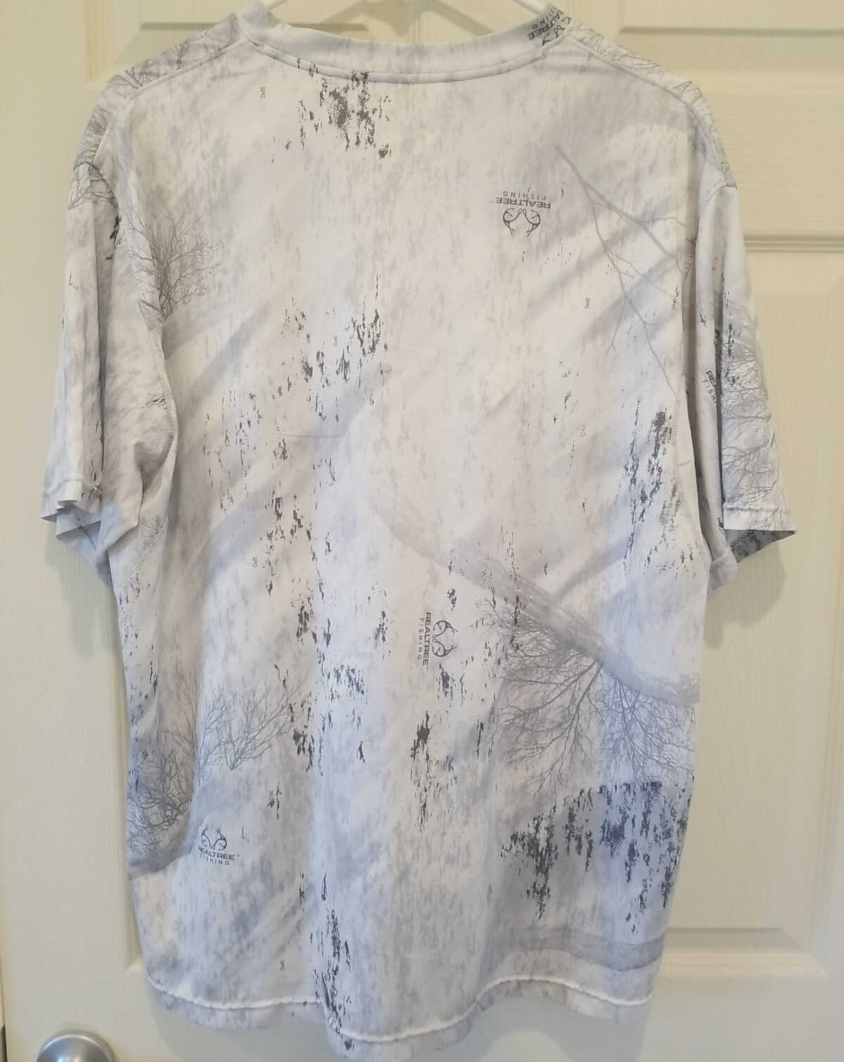 Habit Realtree Fishing Men Large S/S T Shirt 40+ Solar Factor Stretch Gray Camo gallery