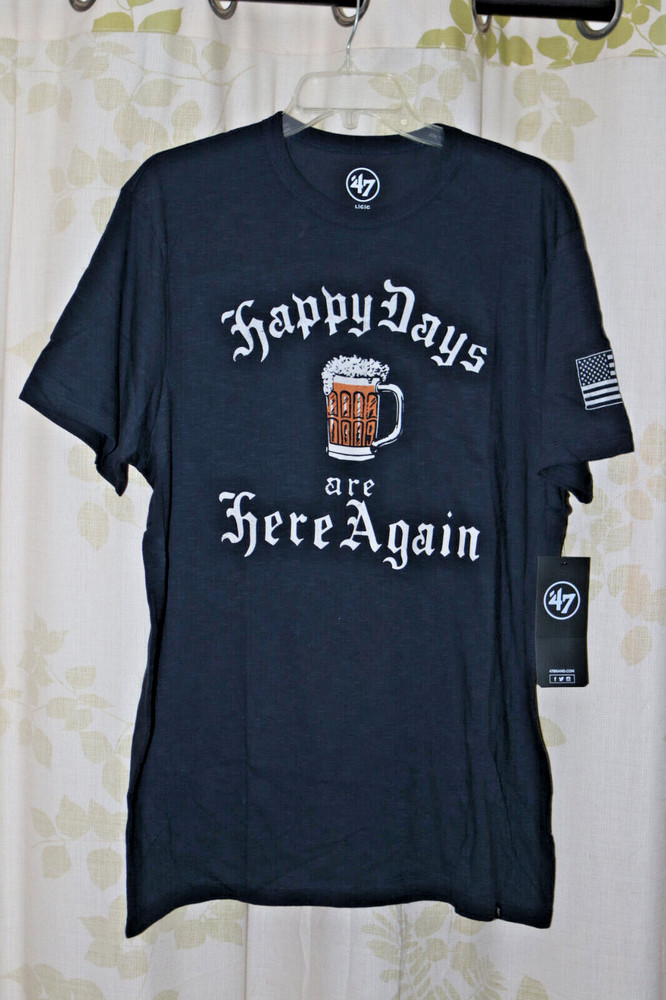 ’47 Americana USA Beer Graphic Tee Men’s 100% Combed Cotton T-Shirt $42 NEW M