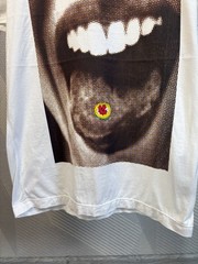 RRP 250$ DSQUARED2 Mouth Maple Leaf Sticker white man t-shirt size XL man