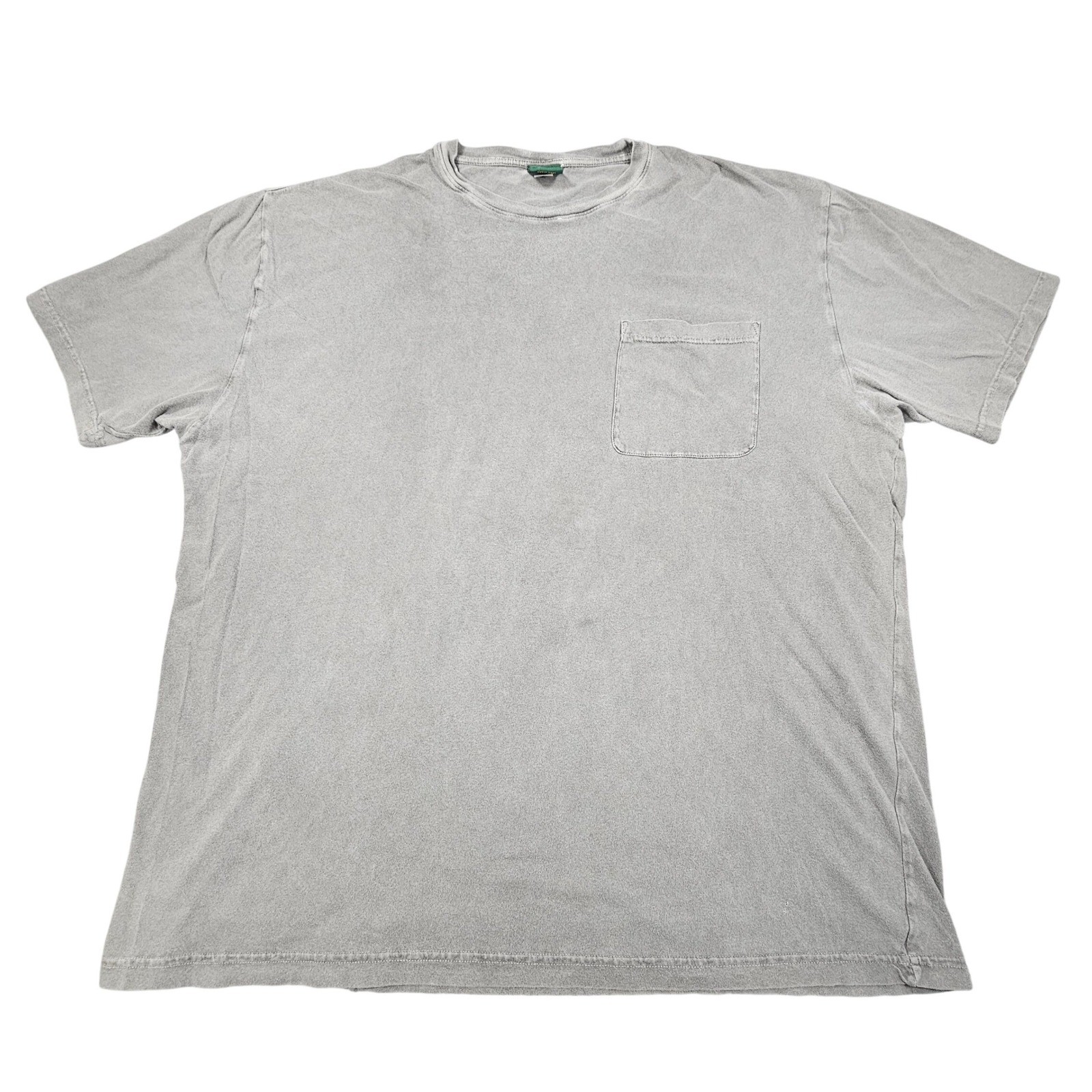 Cabelas Men 3XL Regular Grey Pigment Dyed Pocket T-Shirt 100% Cotton Crew Neck