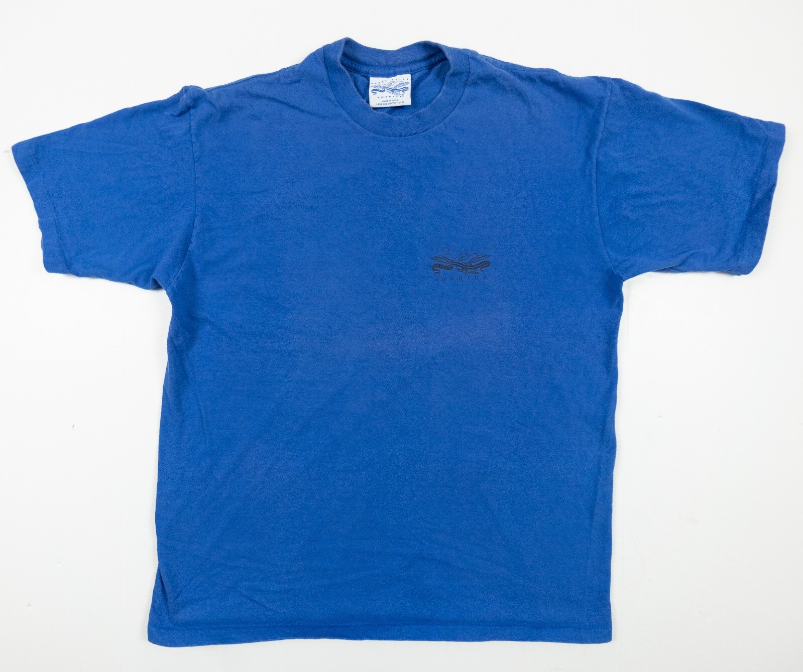 Vintage Perry Ellis Shirt Adult L - XL Blue Short Sleeve 90's Single Stitch Tee gallery