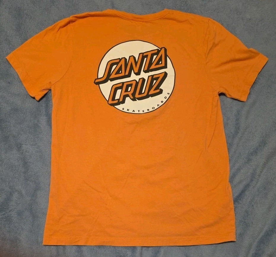 Santa Cruz Skateboards The Original Logo Graphic Tshirt Size Large Peach gallery