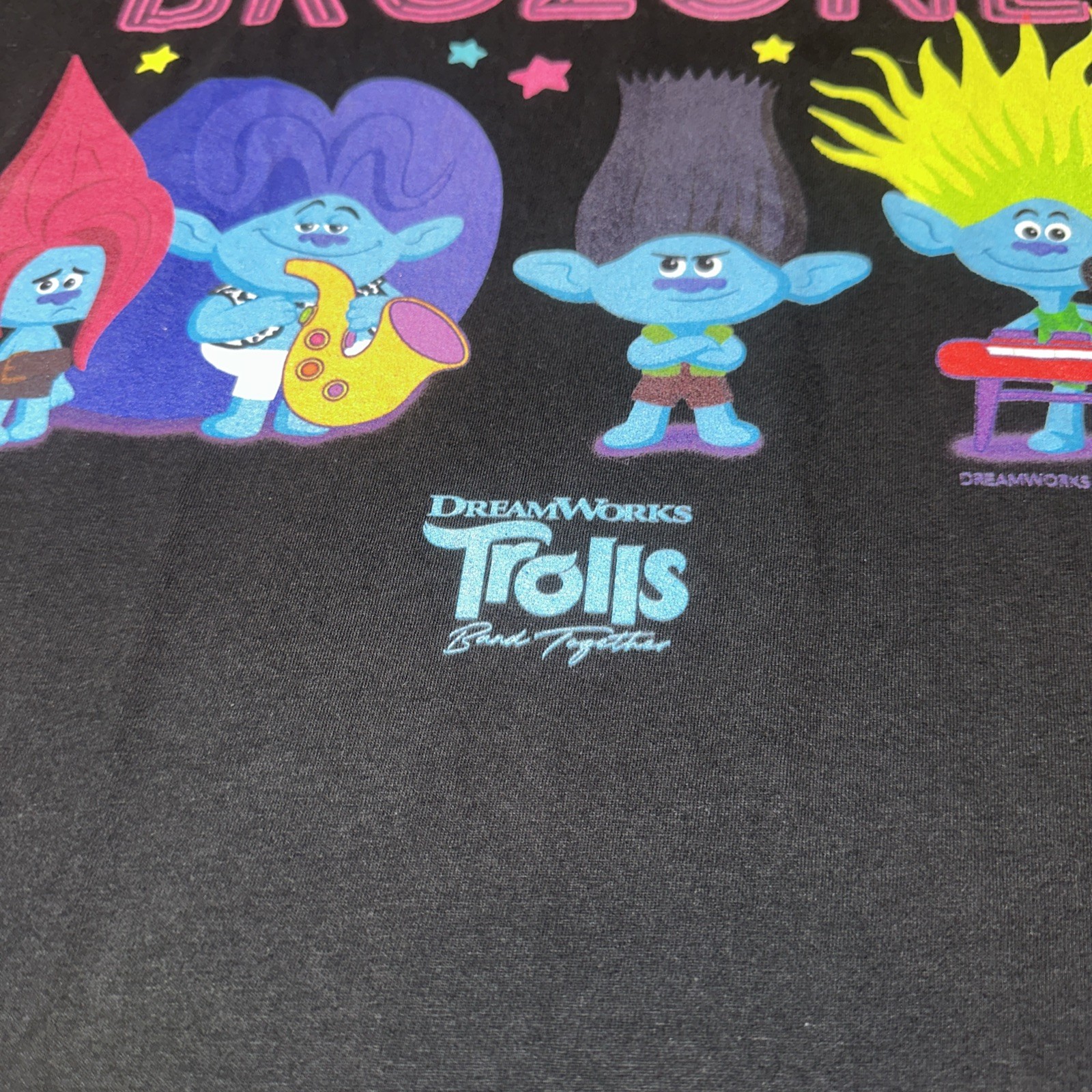Trolls Band Together T Shirt Movie promo Dreamworks Brozone Tour Tee Men’s XL gallery