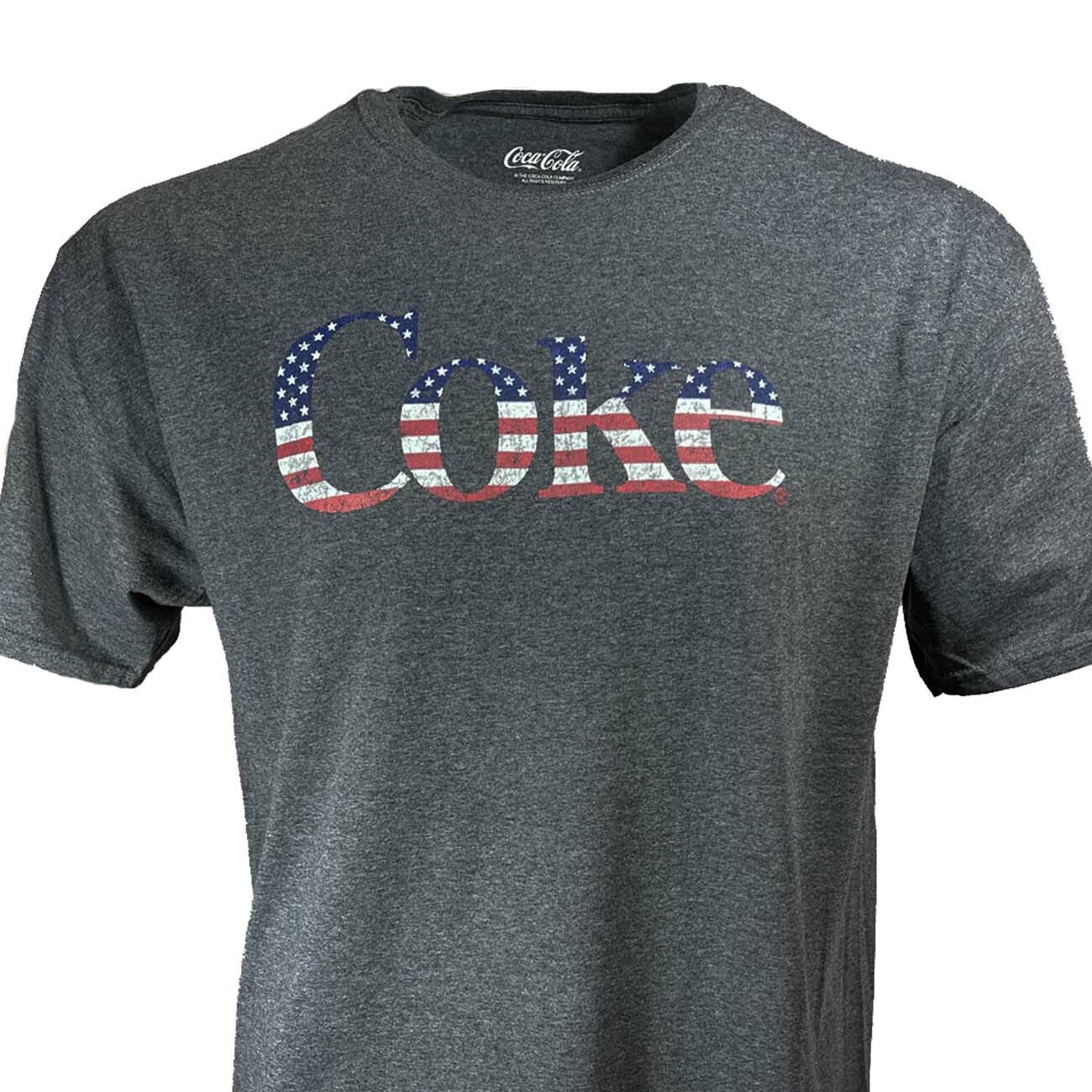 Unisex T-shirt -Coca Cola -USA flag -by Classic Retro Design heather Gray gallery