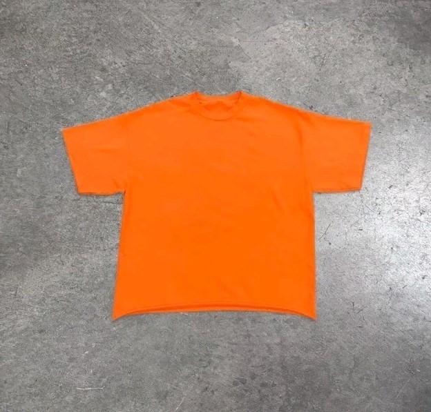 Size OS - Sunday Service Choir Raw Hem Heavy Rib BLANK Tee *see measurements gallery