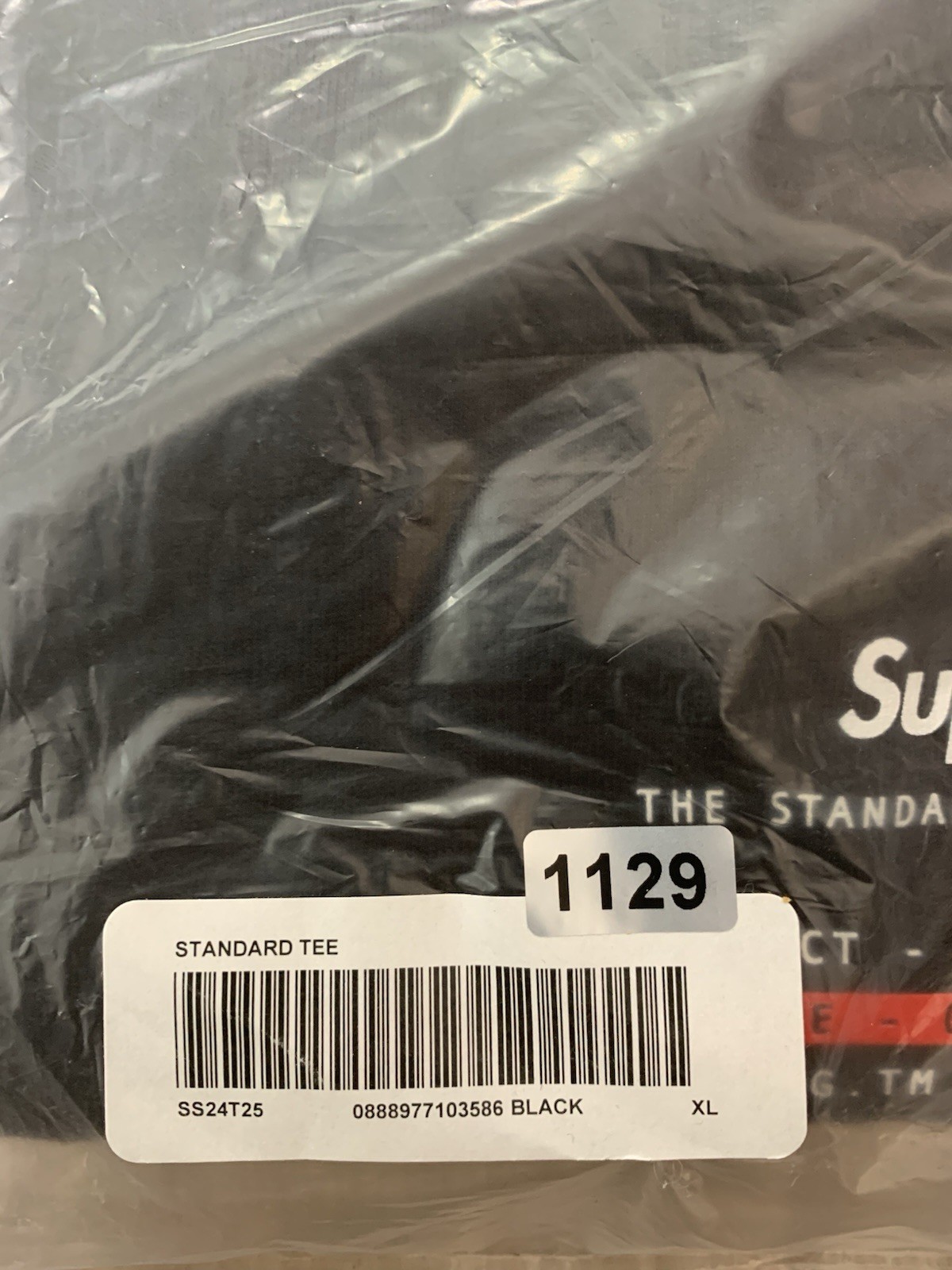 Supreme Standard Tee 'Black' Size XL SS24 Brand New Authentic Ships Fast gallery