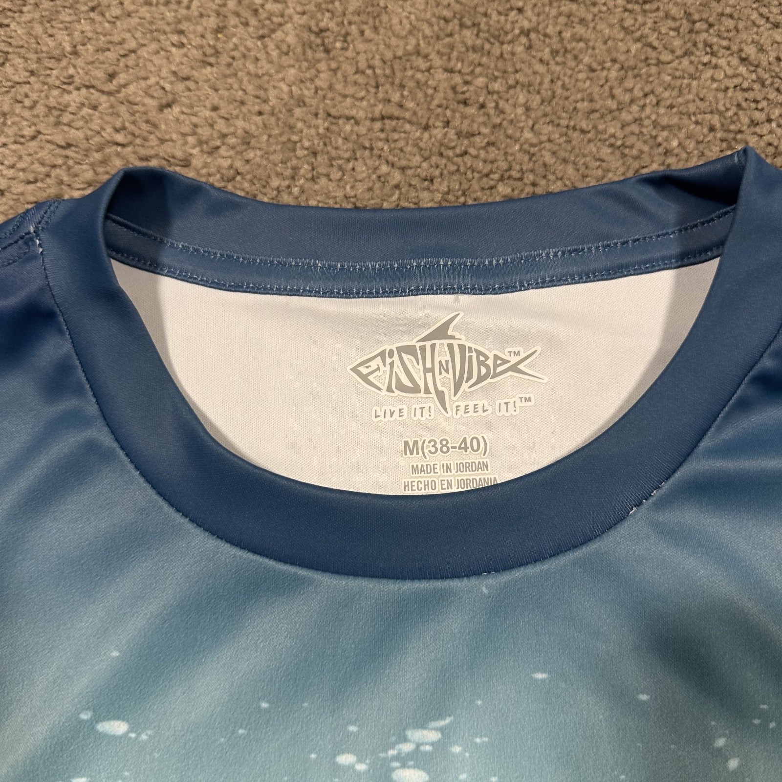 Fish N Vibe Long Sleeve Shirt Walleye Fishing Mens Medium Fish Fisherman AOP gallery
