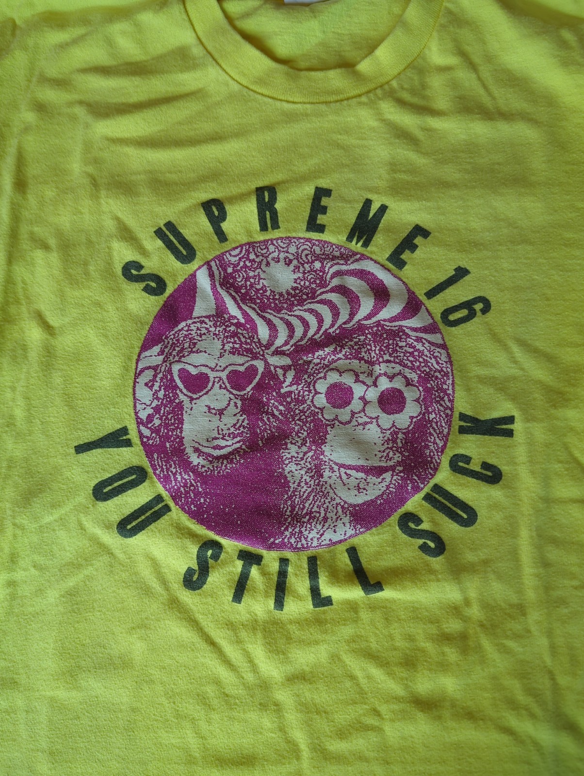 Supreme You Still Suck Tee Neon Yellow Medium SS16 gallery