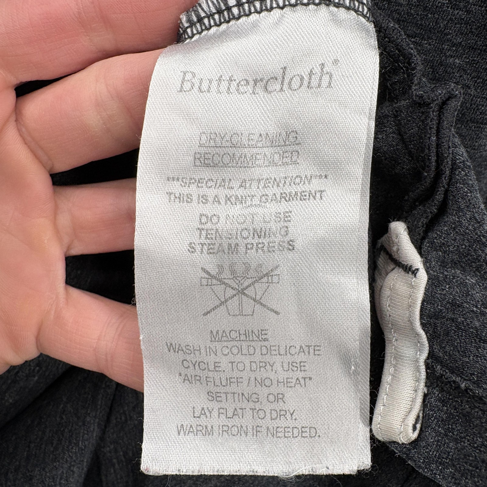 Buttercloth Shirt Mens Large Gray V-Neck Stretch Pocket Tee Casual Cotton Blend gallery
