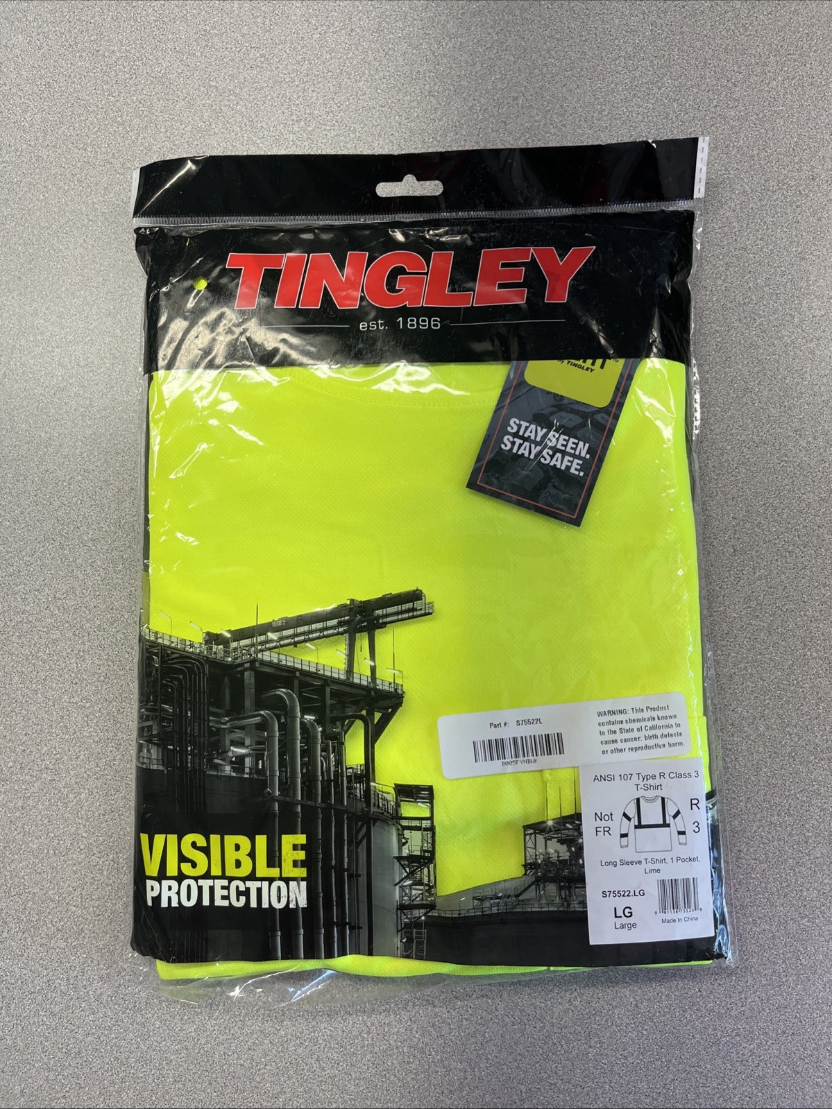 Tingley Hi-Vis T-Shirt,Long Sleeve,Lime,L S75522 Tingley S75522 L 081138755239 gallery