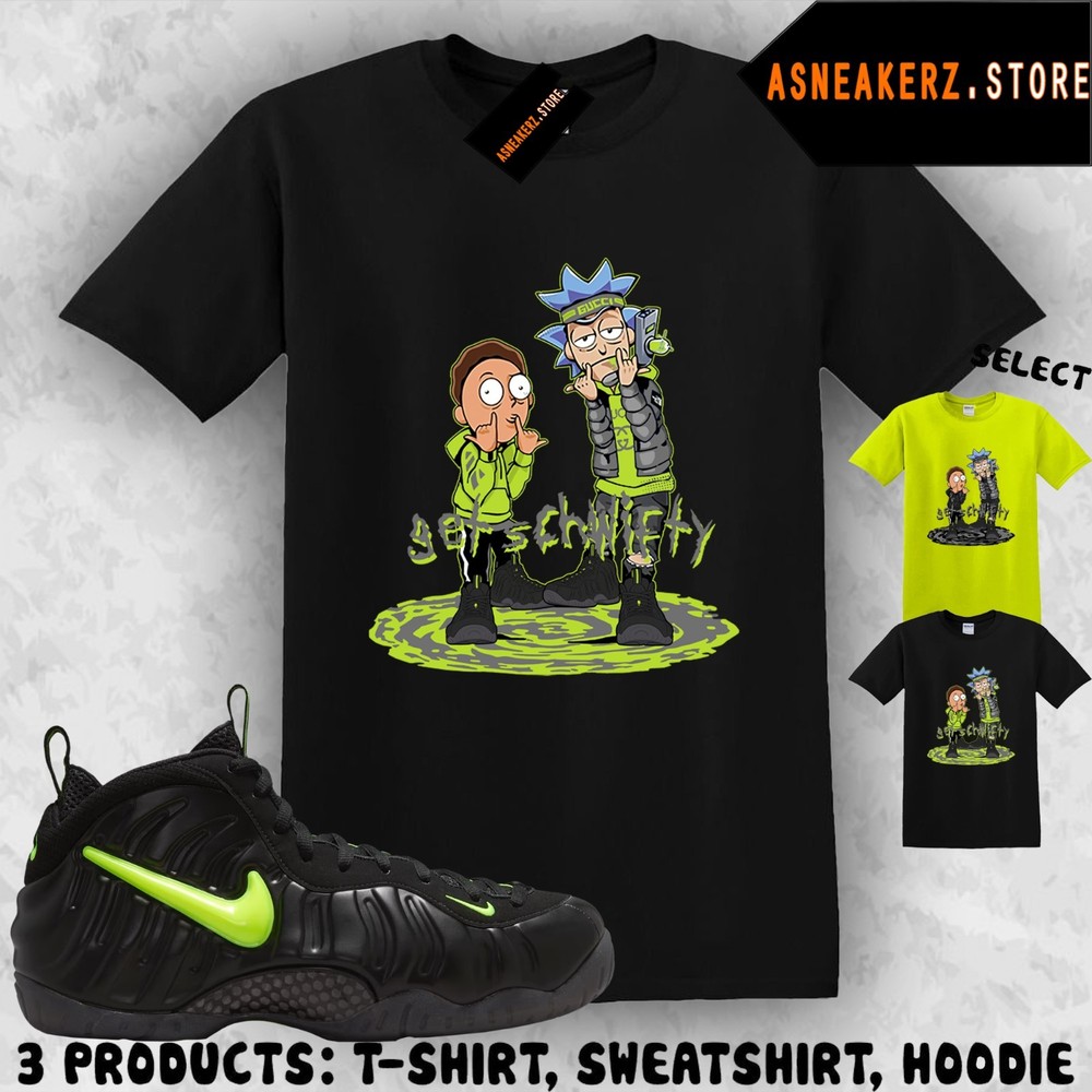 Shirt Matching Foamposite Pro Voltage 2026 Match Sneaker GS Rick Morty T-Shirt