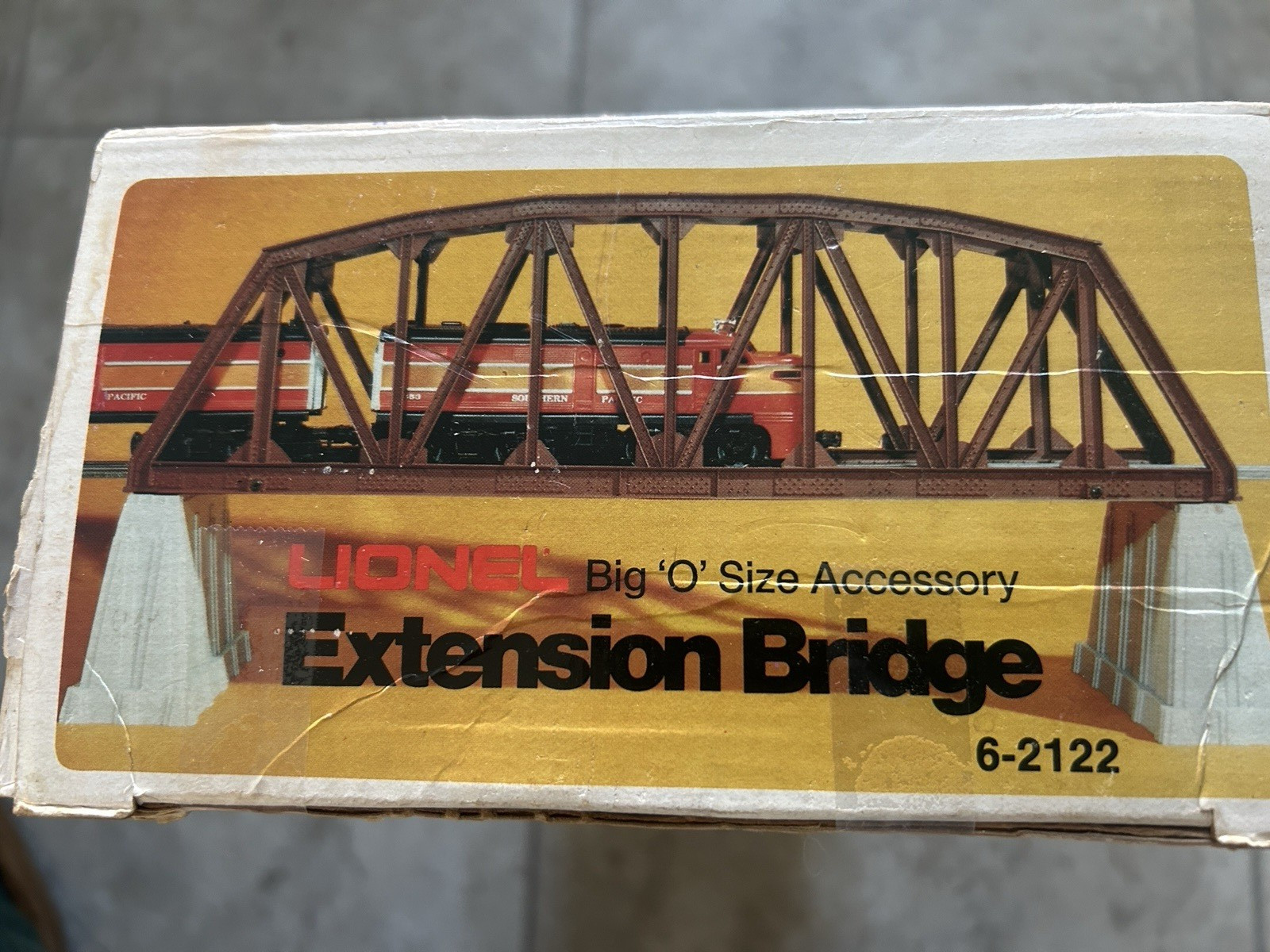 LIONEL ACCESSORIES O  GAUGE BIG O SIZE EXTENTION BRIDGE WITH PIERS 6-2122