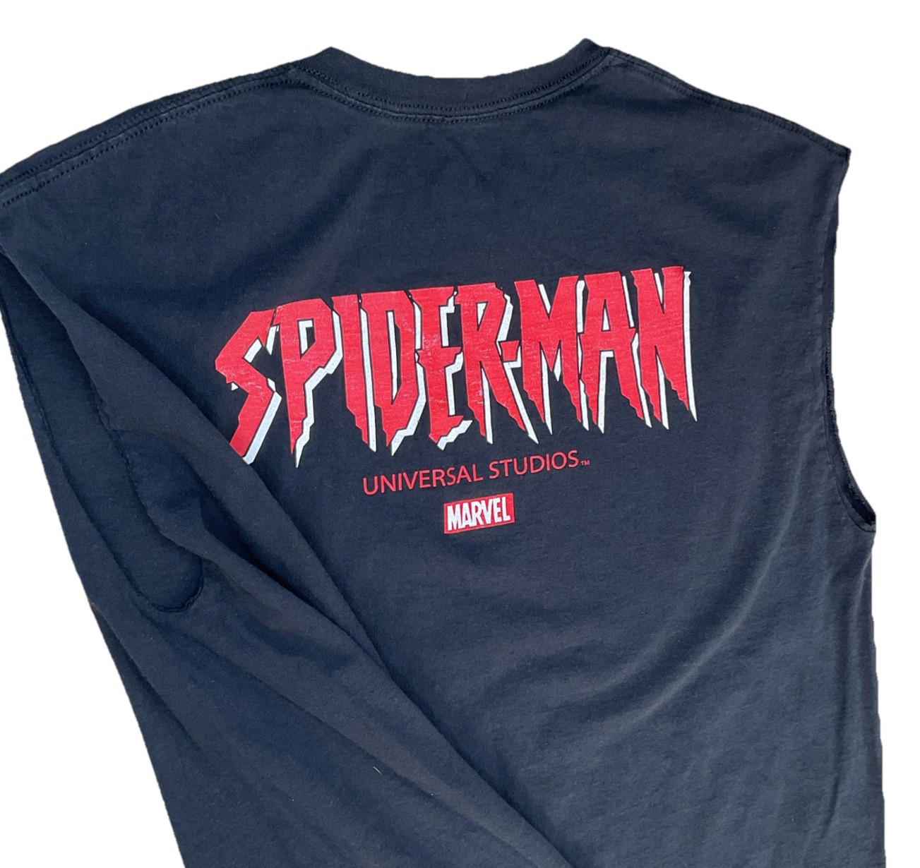 Spiderman T-Shirt Sz L Universal Studios Parks Marvel Graphic Tee Double Sided