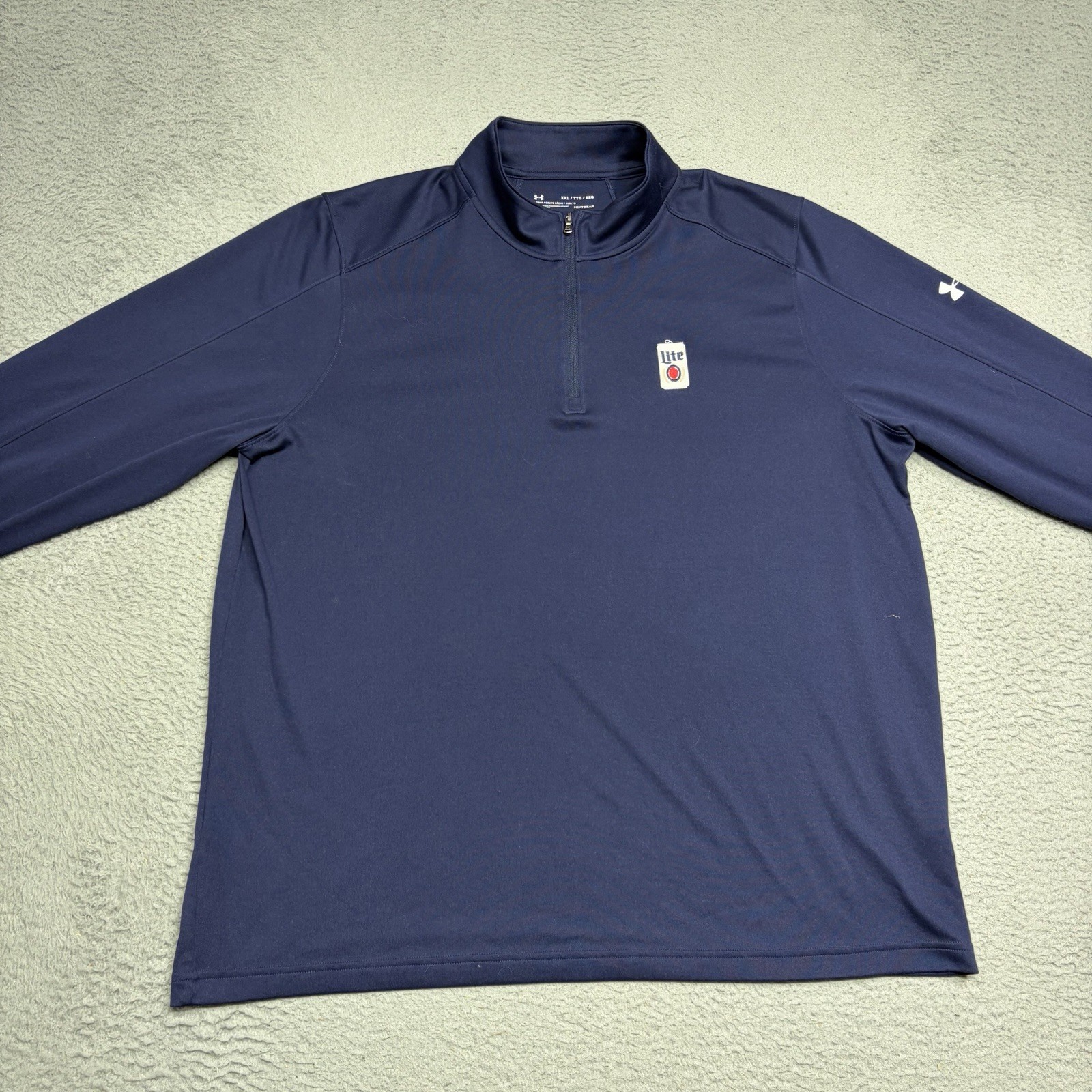 Under Armour Bud Light Pullover Men 2XL XXL Blue Sweater 1/4 Zip Shirt Jacket gallery