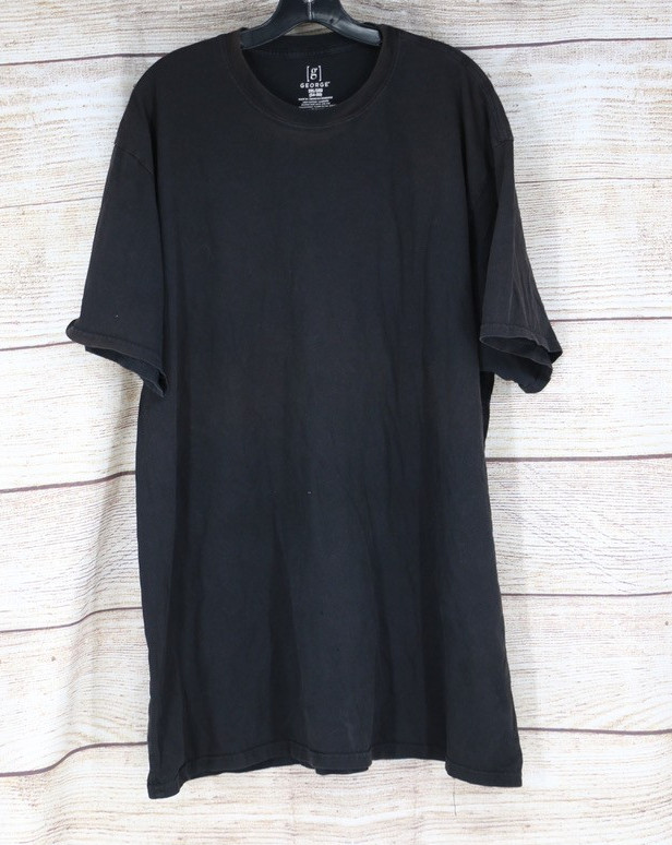 Mens Size 3XL (54-56) Pullover Short Sleeve Crew Neck T-Shirt Black