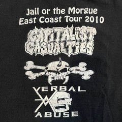 Capitalist Casualties Shirt Medium Band Tour Verbal Abuse Fang Hardcore Punk