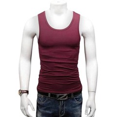 Men’s U Neck Tank Top Sleeveless Workout Vest for Gym Fitness and Training Use