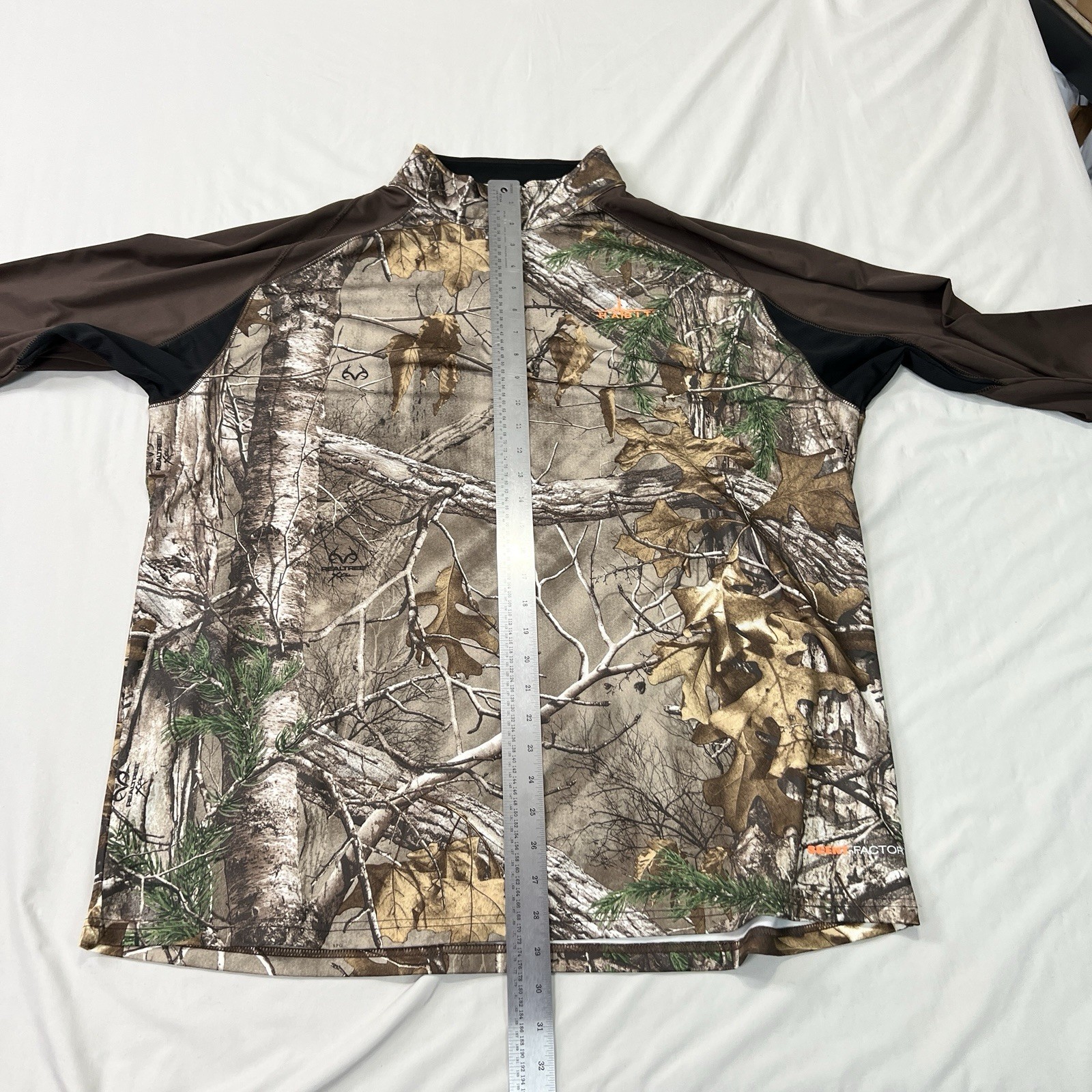 Habit Realtree Camo Shirt Mens XL Quarter Zip Scent Factor Long Sleeve Hunting gallery