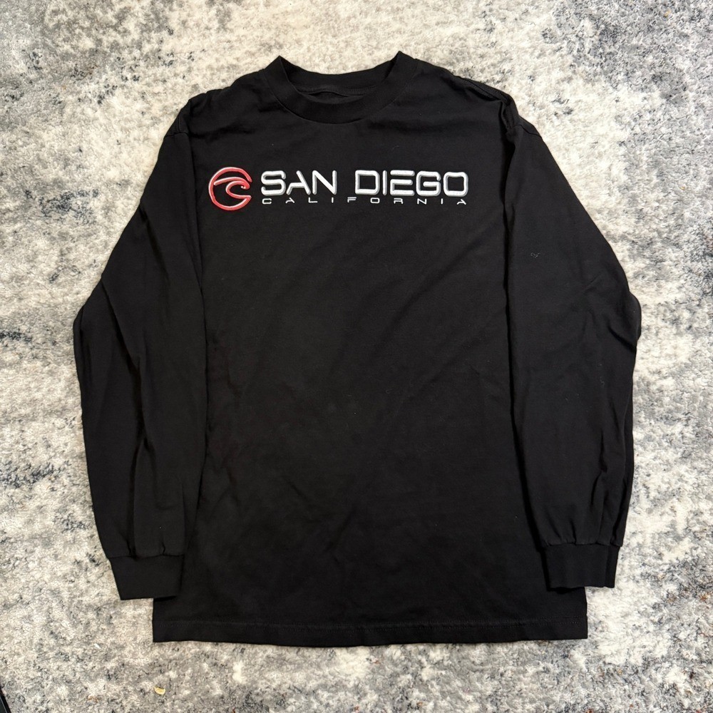 San Diego California Graphic Long Sleeve T Shirt Mens Black Cotton Crew Neck gallery