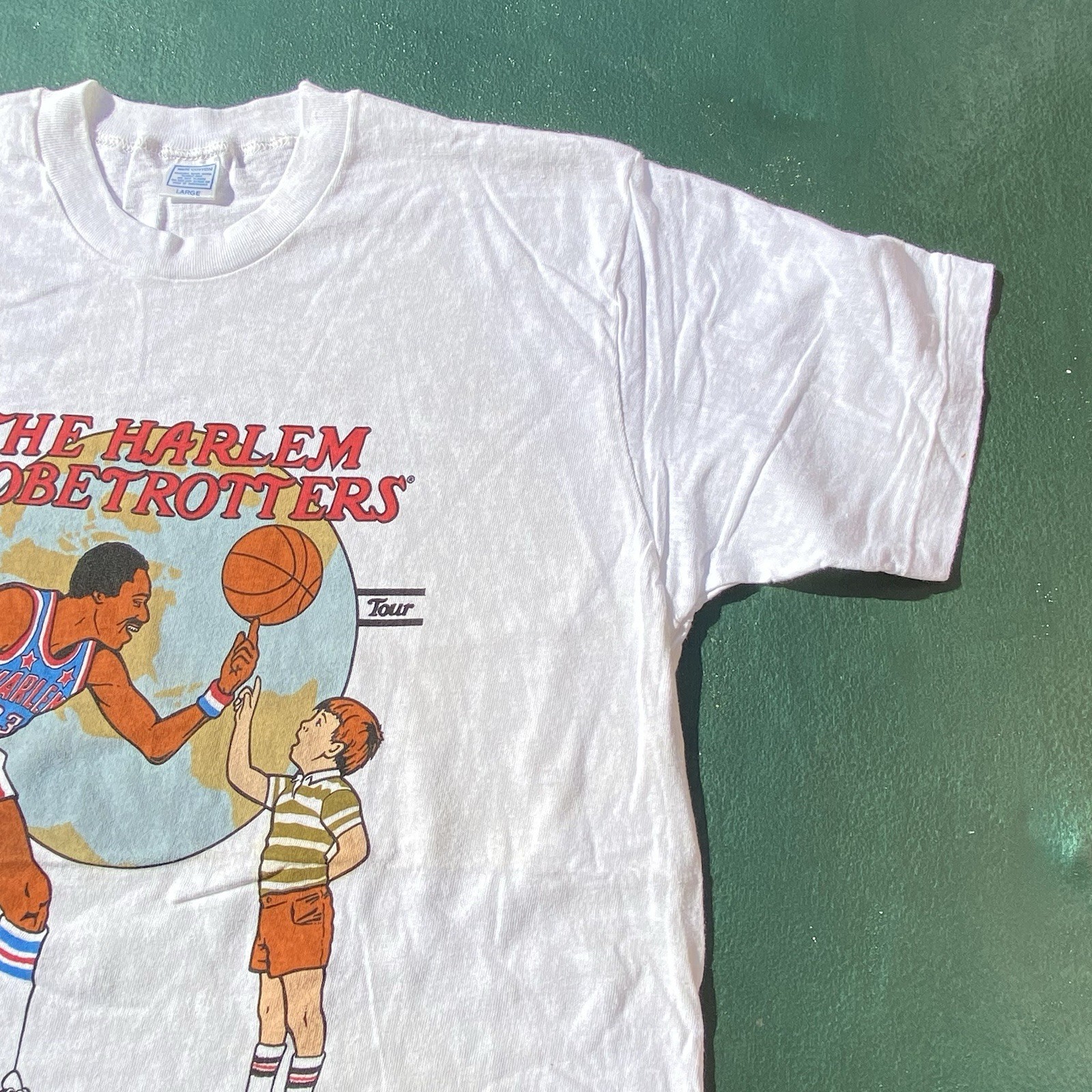 Vintage 80s Harlem Globetrotters T Shirt 1983 Tour USA Basketball Single Stitch gallery