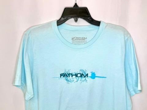 Fathom Offshore Marlin Fishing T-Shirt Mens Large Light Blue Short Sleeve Tee gallery