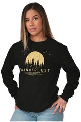 Cool Retro Outdoor Wanderlust Camping Hiking Long Sleeve Tshirt for Men or Women
