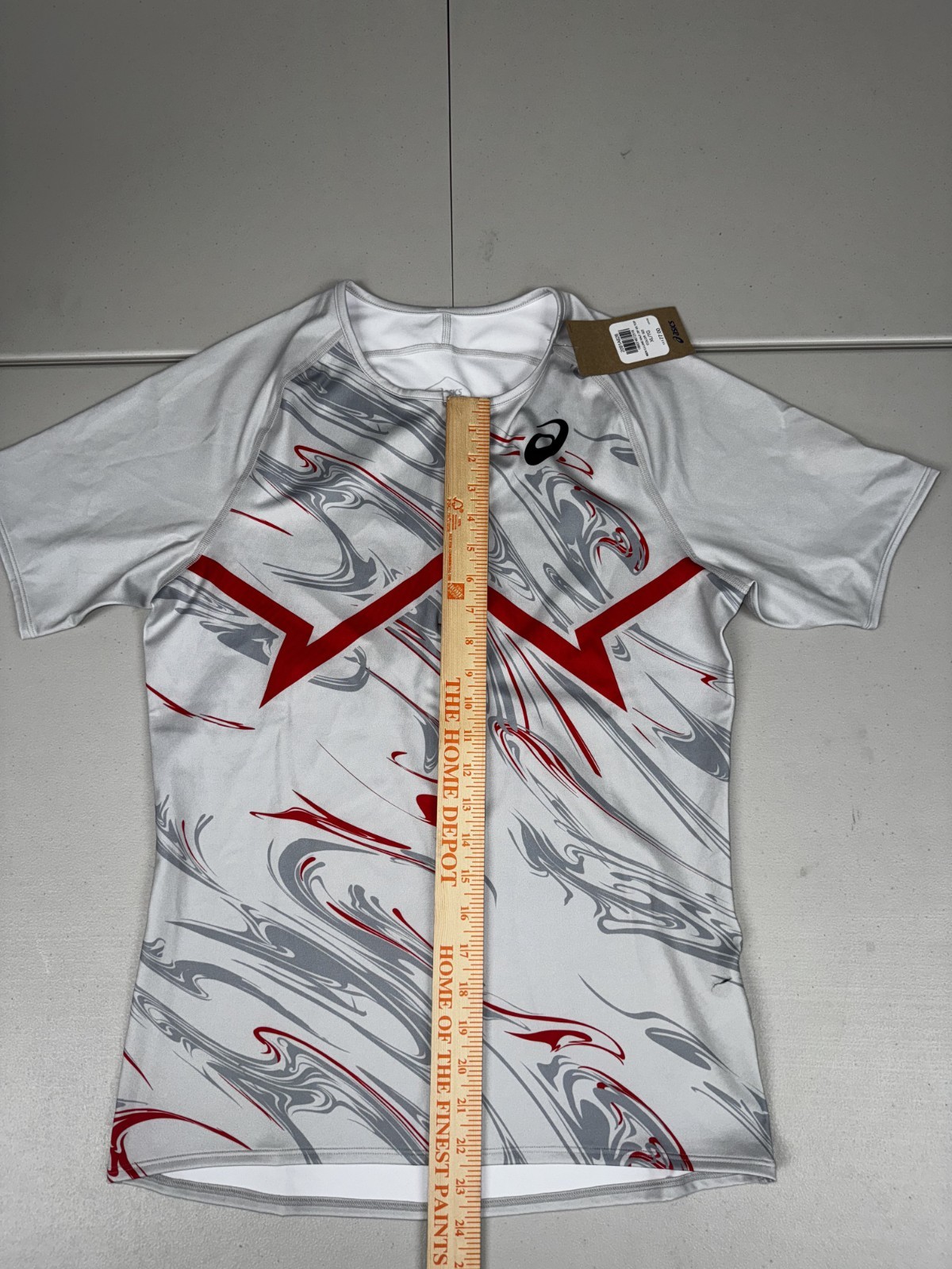 Asics CJ-Line Light Running Half Zip Top Grey Red White Size XL $77 2091A628 NWT gallery