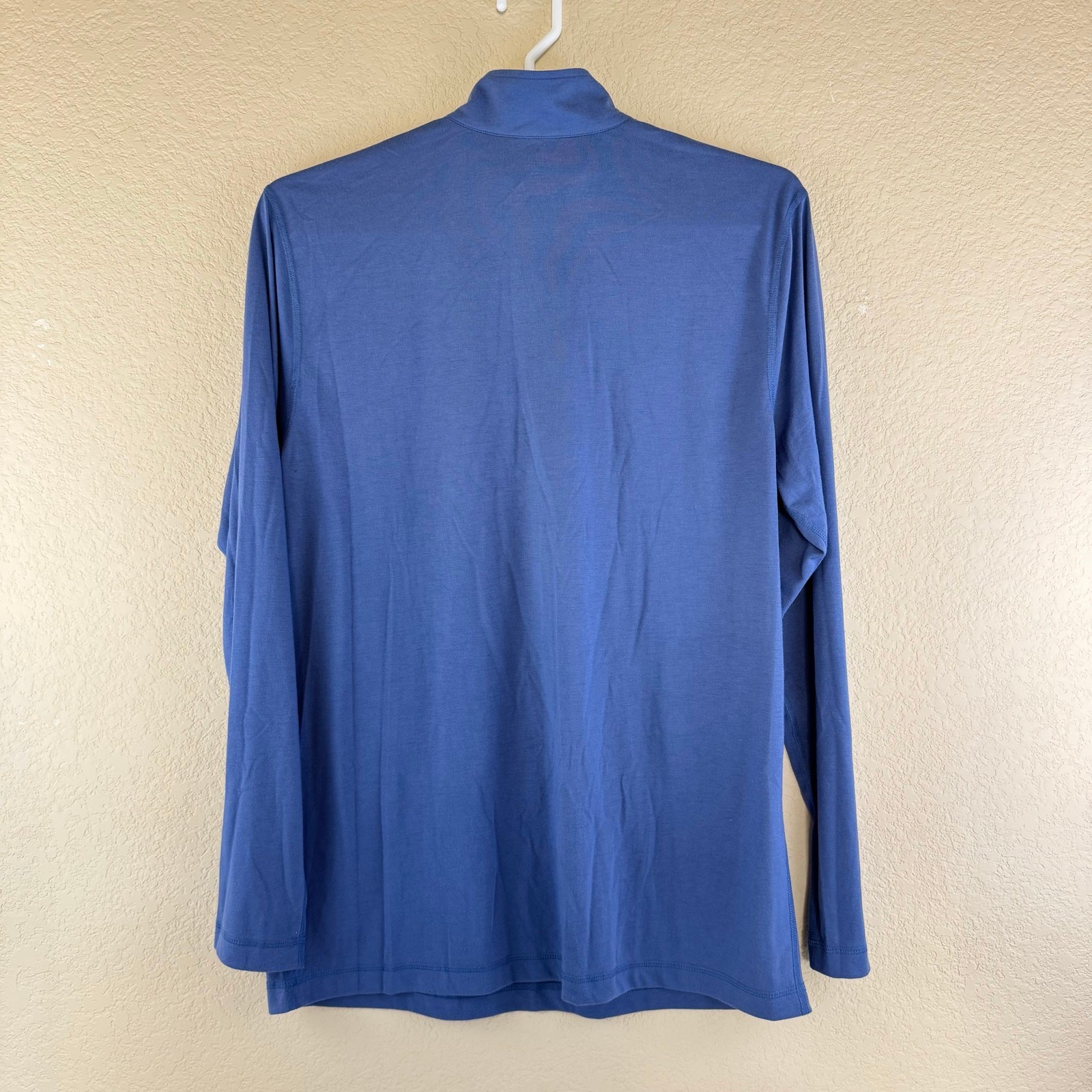 L.L. Bean Pullover Mens L TALL Blue Lightweight T-Shirt Baselayer 1/4 Zip Active gallery
