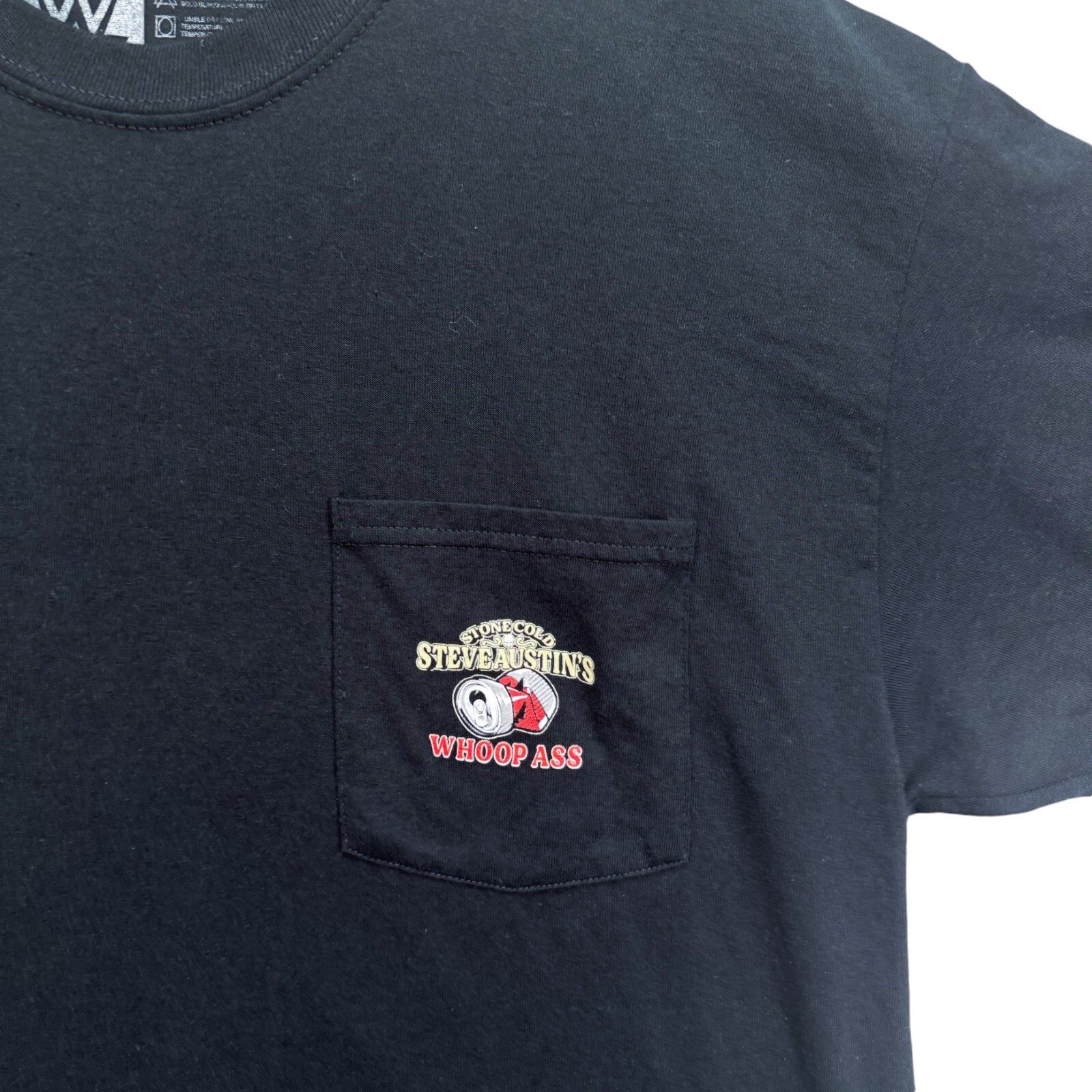 WWF Stone Cold Steve Austin 100% Pure Whoop Ass T-Shirt 101 Proof 1996 Black L gallery