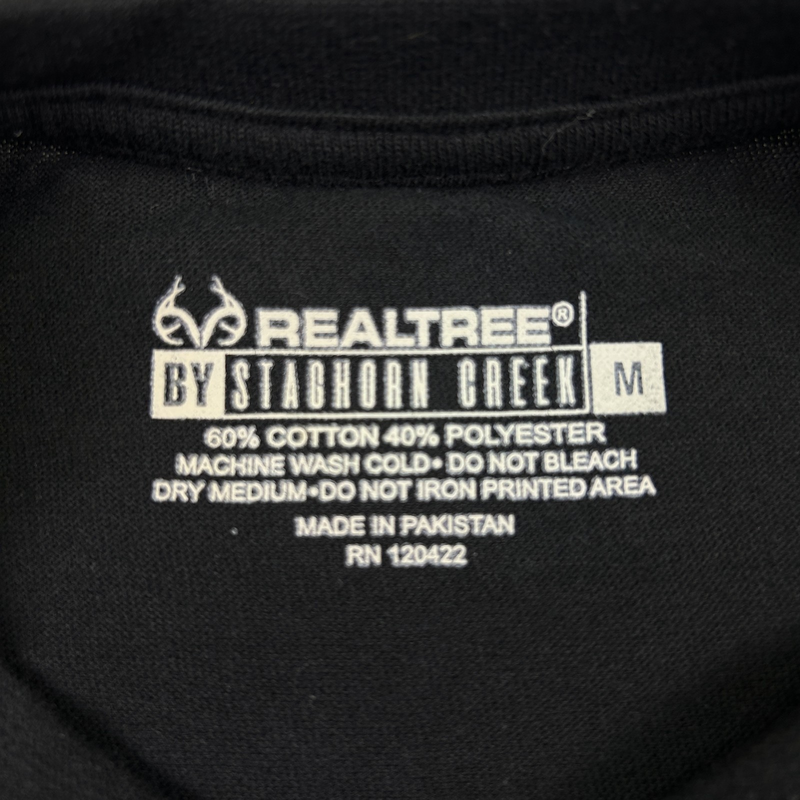 Realtree Shirt Mens Medium Black Hunting Graphic Logo Outdoor Crew Neck gallery