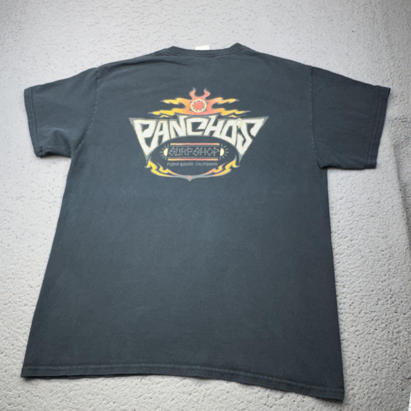 Panchos Surf Shop Shirt Mens Large Black Fader Pismo Beach Streetwear California gallery