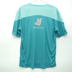 Deliveroo 3 Short Sleeve Base Layer Turquoise Size XL – Quick Drying Lightweight