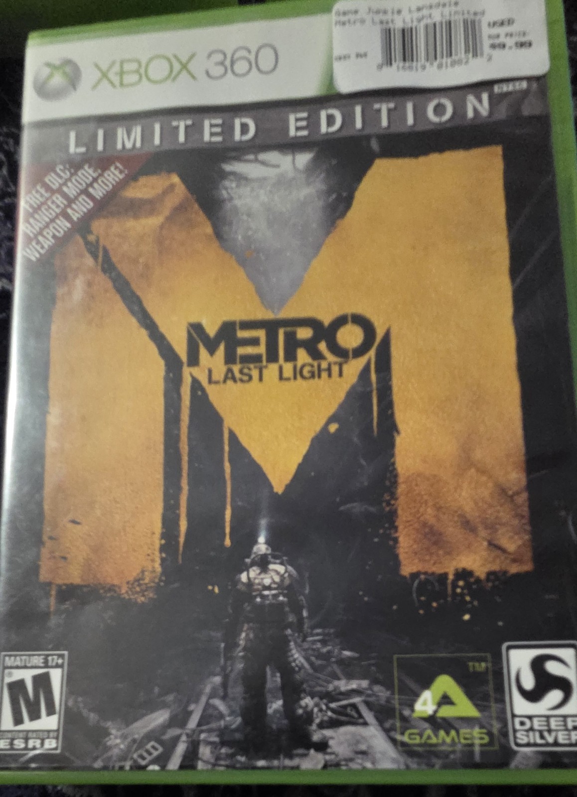 Metro: Last Light — Limited Edition (Microsoft Xbox 360, 2013) Cib