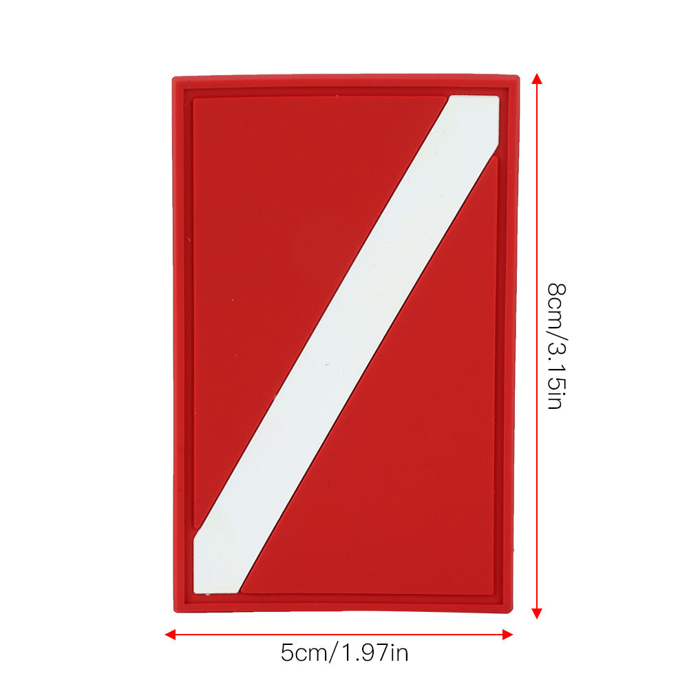 Outdoor PVC Scuba Diving Flag Patch Diver Down Backpack Badge Replacement LJ gallery