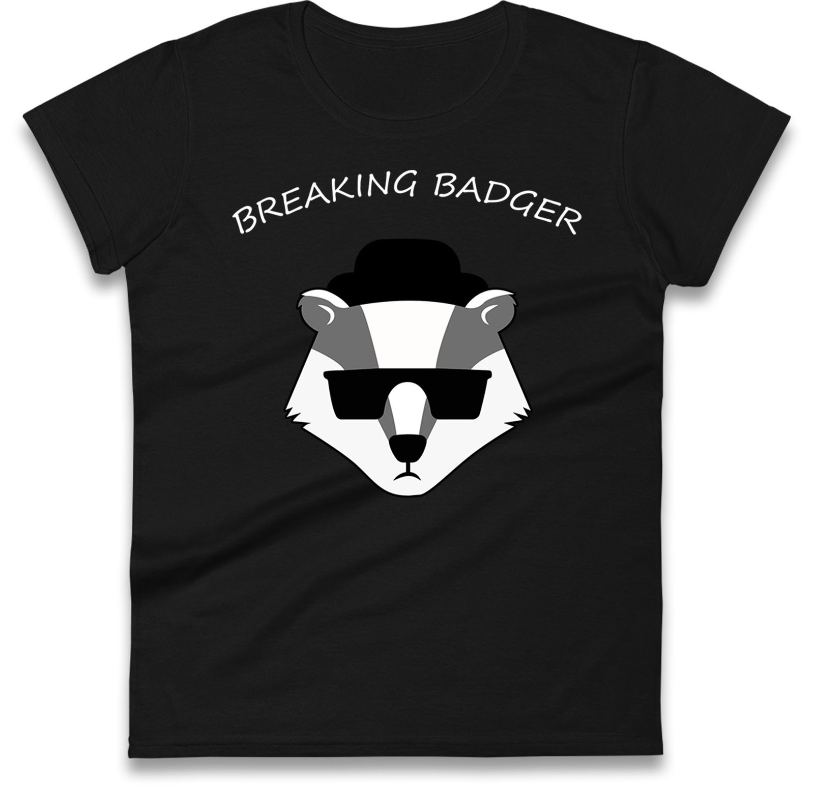 Breaking Badger Ladies T Shirt – Cute Chemistry Parody Design,Funny Science Tee