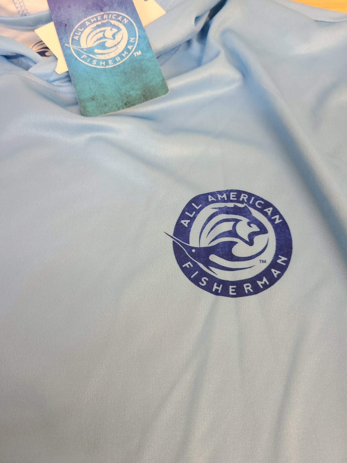 All American fisherman blue XL crew tshirt longsleeve NWT Men's gallery