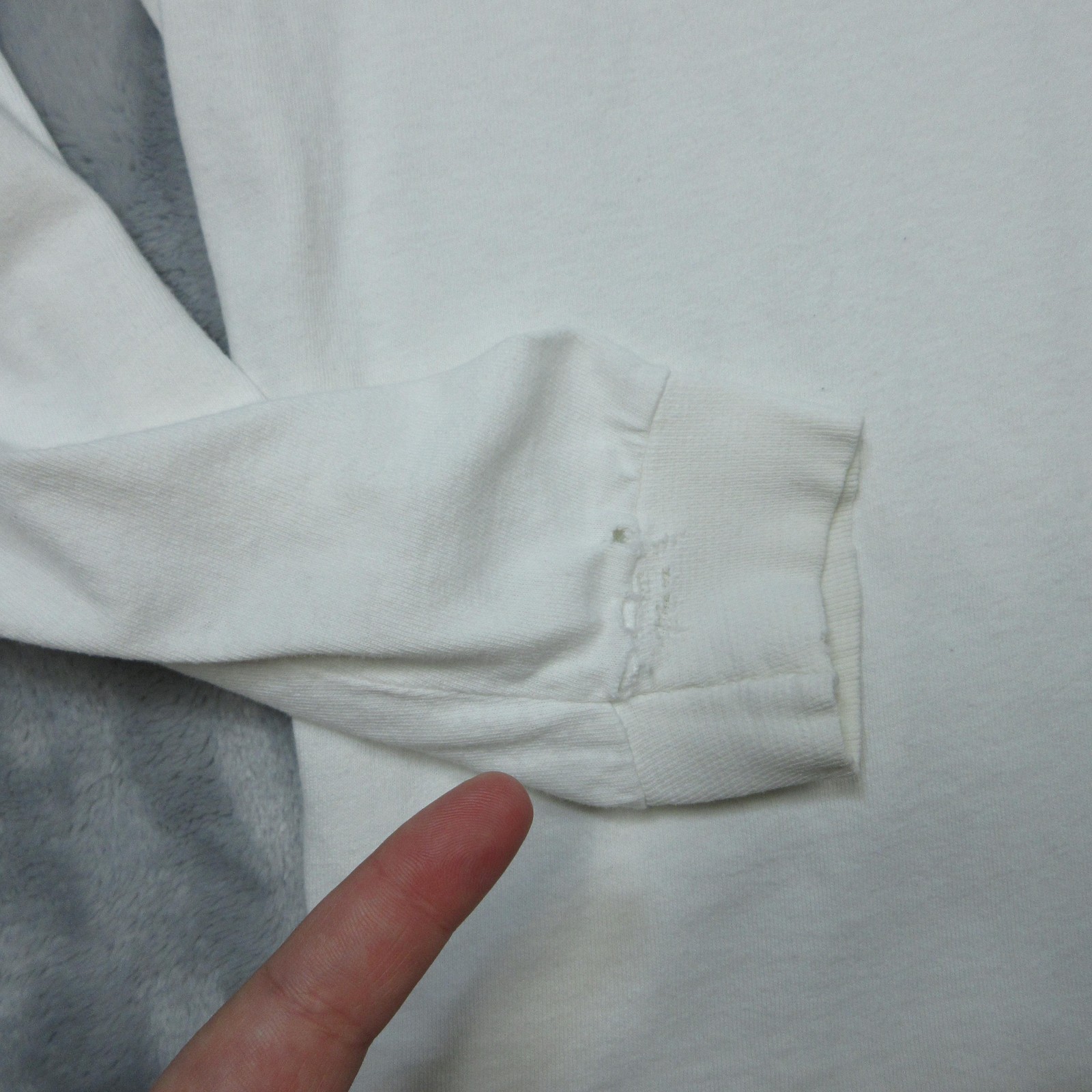 Vintage Fruit of the Loom Shirt Men XL White Mock Neck Long Sleeve USA 90s Thras gallery