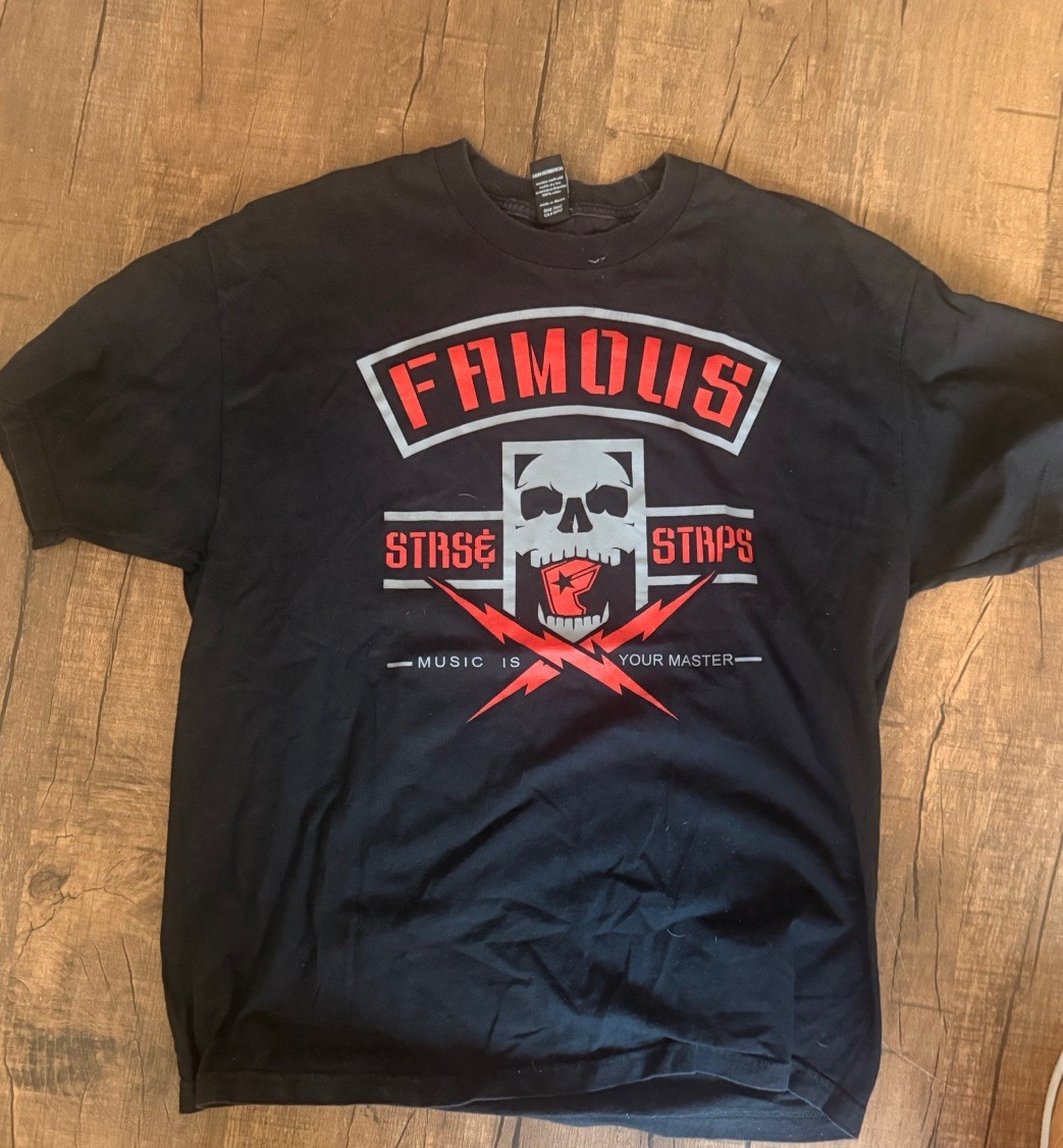 Y2K Famous Stars & Strap Shirt Mens F Logo Graphic Grunge Skater Streetwear gallery