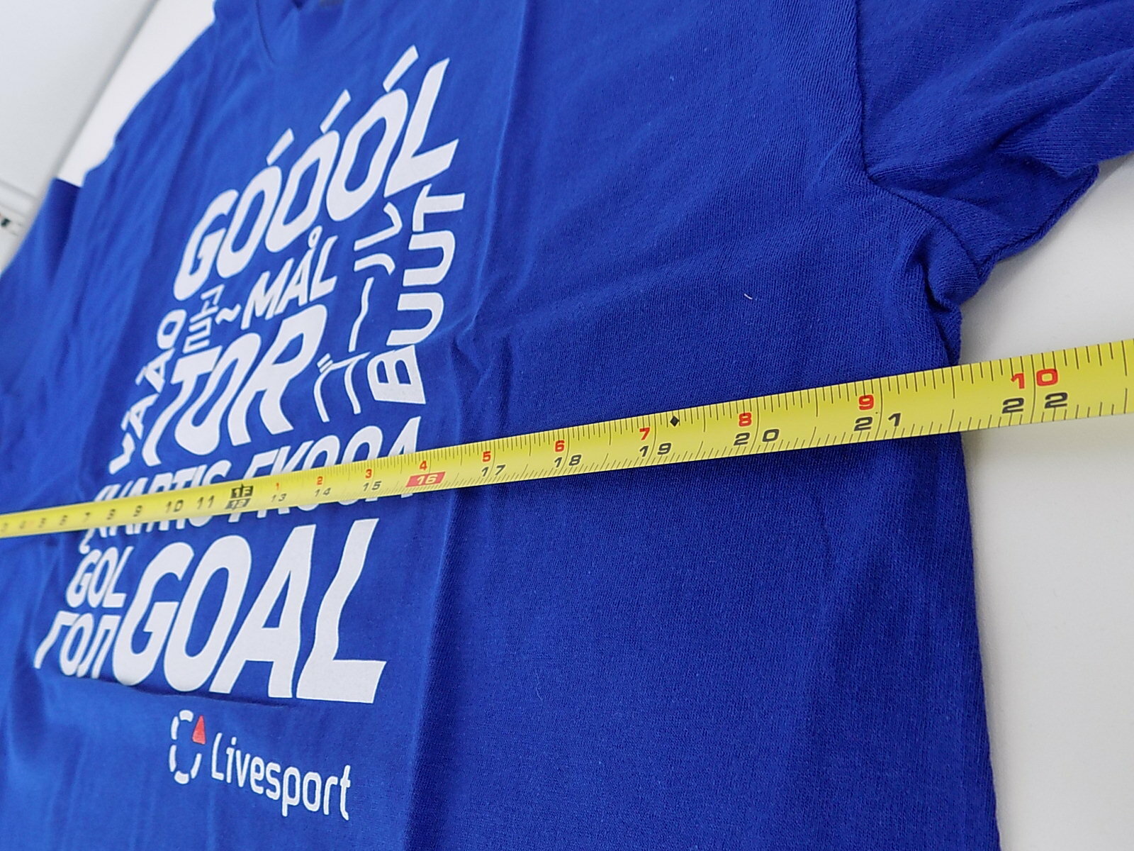 Slazenger Soccer (Football) T-Shirt XL, new, cotton, blue, Goal! 43.5" chest gallery