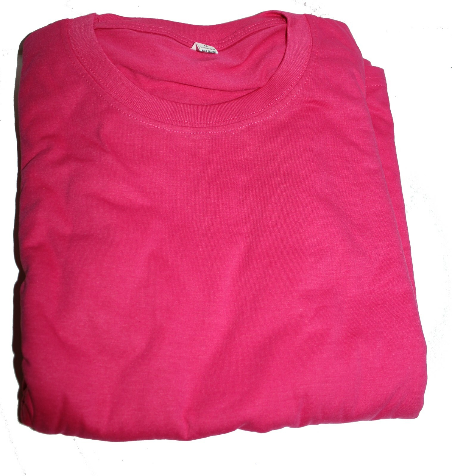 Solid Bright Color T Shirt, Green, Pink, Round Neck, Short Sleeves Size M Unisex gallery