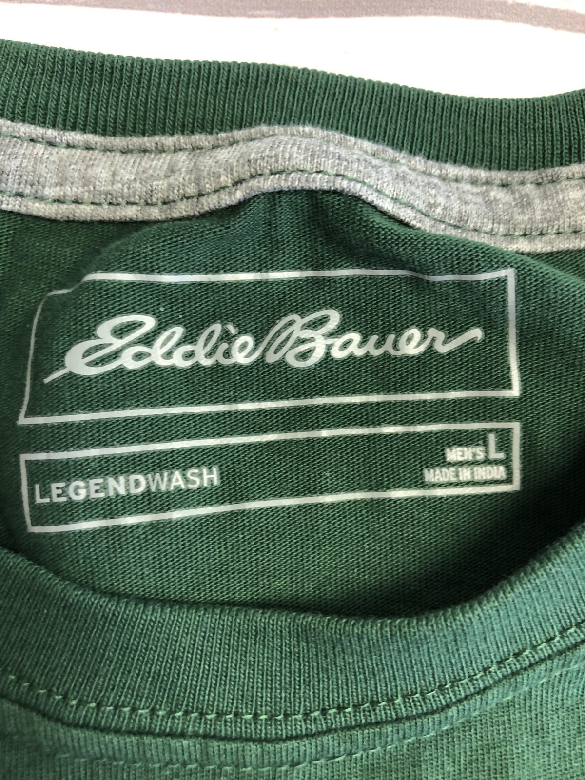 Eddie Bauer Shirt Mens Large Green Legendwash Long Sleeve Tagless Tee Casual Top gallery