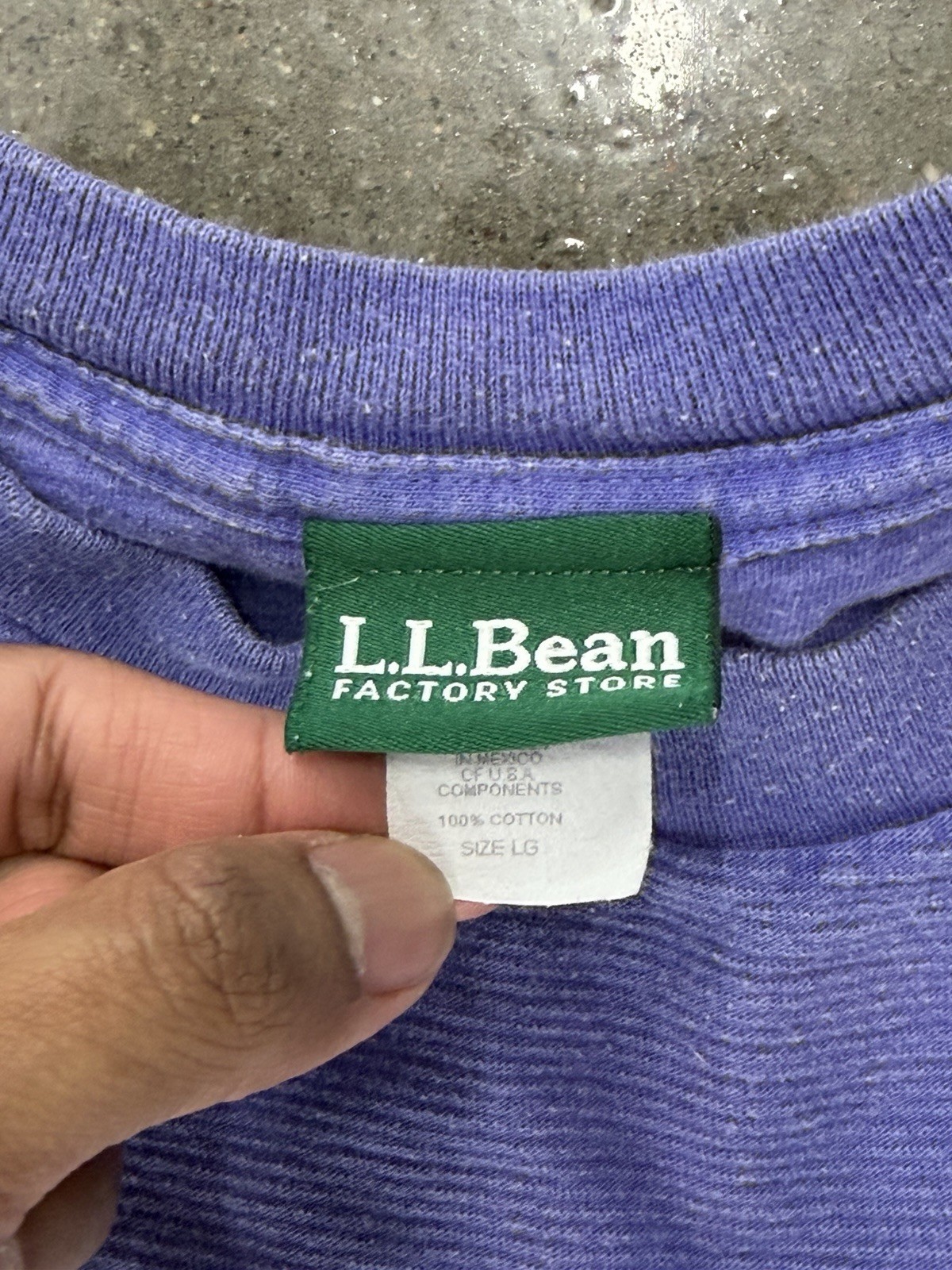 vintage LL Bean Box Logo Graphic Outdoor T Shirt Factory Tag Sz Large gallery