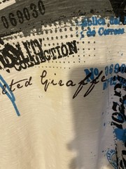 Quilted Giraffe Mens 3X White Graphic Eagle V Neck T Shirt Distressed Print