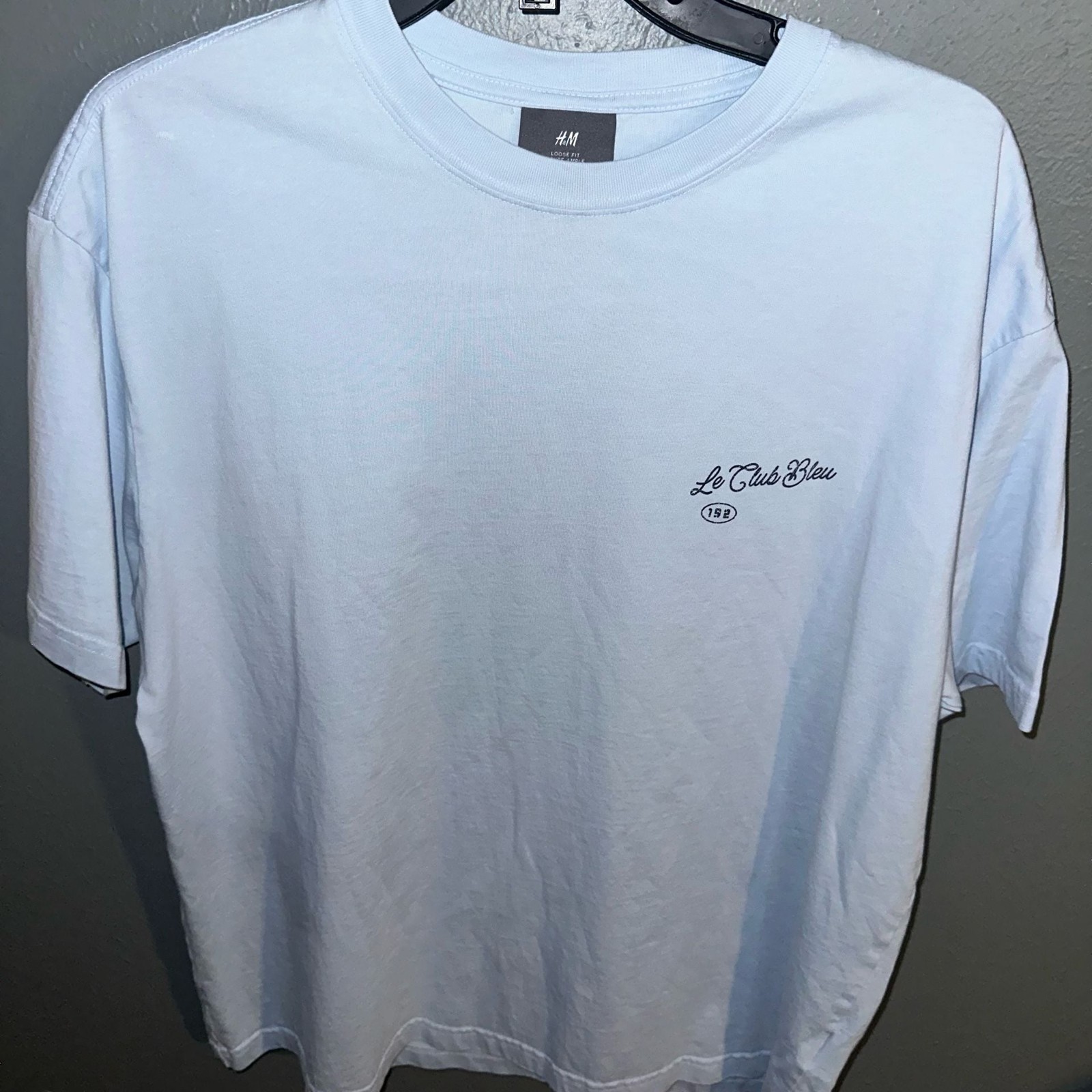 H&M Loose Fit Le Club Bleu Graphic T-Shirt