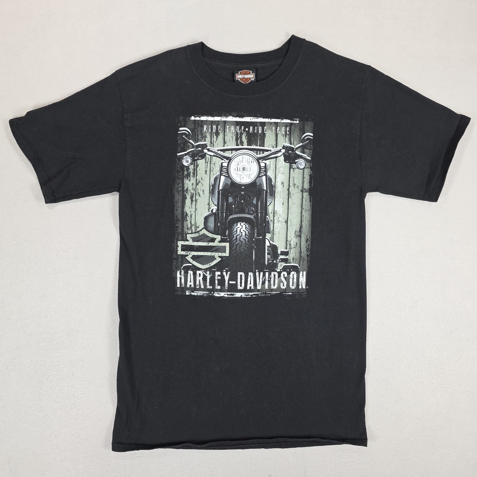 Harley Davidson Graphic T-Shirt Mens Medium Tall Black Antique Motorcycle Mexico gallery