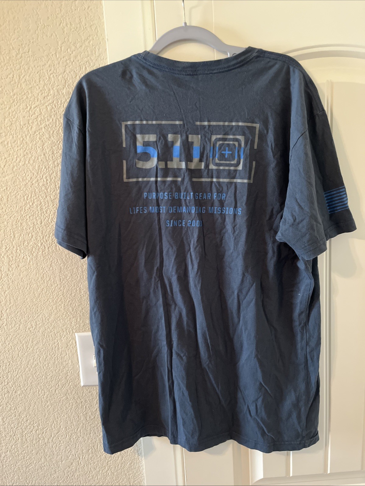 5.11 Tactical Short Sleeve T-shirt Blue Size XL Purpose Built Gear gallery