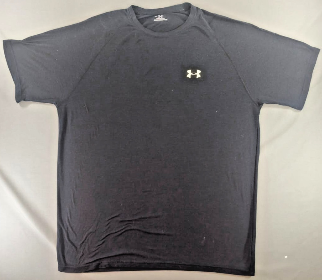 Under Armour HeatGear Black Athletic Shirt Mens Large UA Compression Workout LG gallery