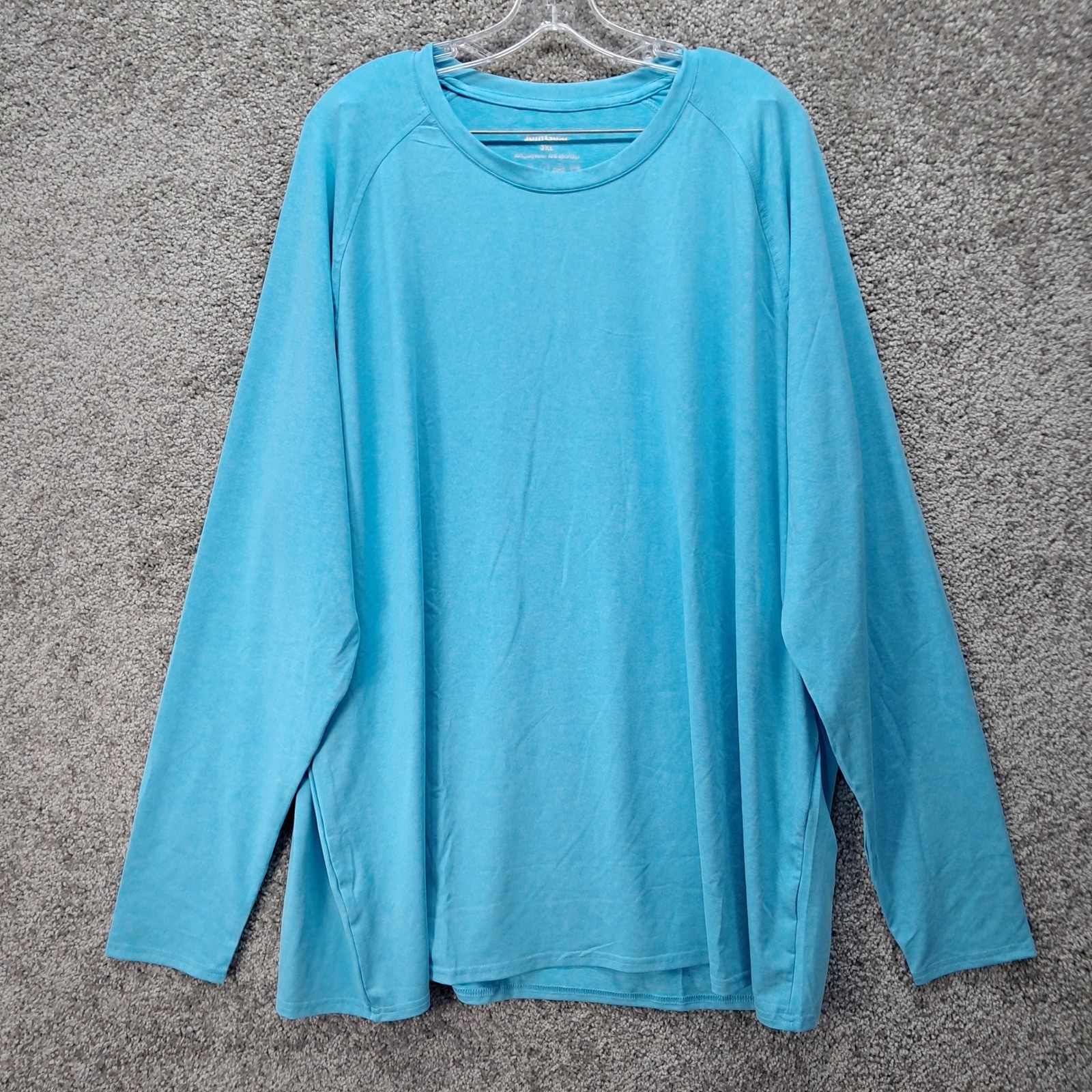 JumGear Mens 3XL Blue Heather Long Sleeve Performance Shirt Crew Neck Raglan gallery